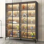 Vitrine autoportante en bois et verre trempé noir