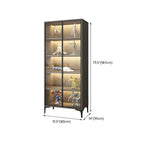 Vitrine autoportante en bois et verre trempé noir