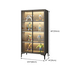 Vitrine autoportante en bois et verre trempé noir