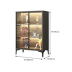 Vitrine autoportante en bois et verre trempé noir