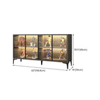 Vitrine autoportante en bois et verre trempé noir