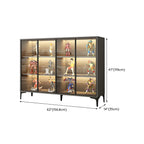 Vitrine autoportante en bois et verre trempé noir