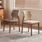 Revêtement de chaise de salle à manger en chenille de bois de style moderne du milieu du siècle