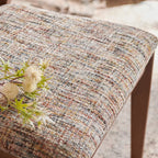 Revêtement de chaise de salle à manger en chenille de bois de style moderne du milieu du siècle