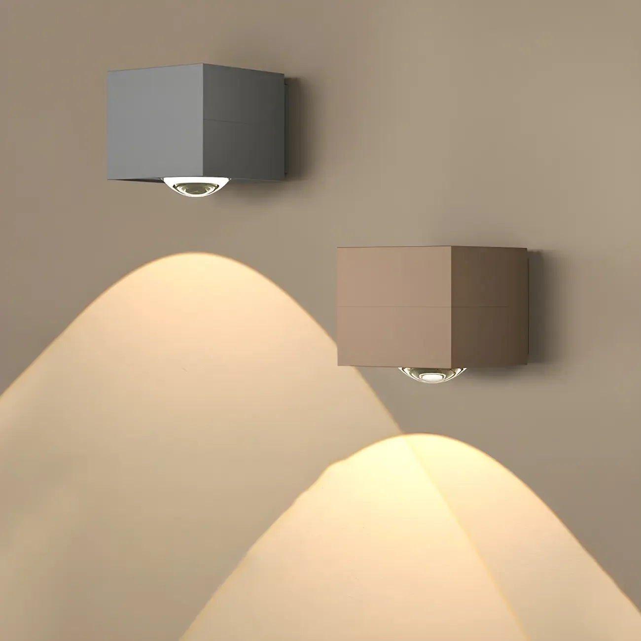 Applique murale LED Cube avec port de chargement, tactile et lumière chaude