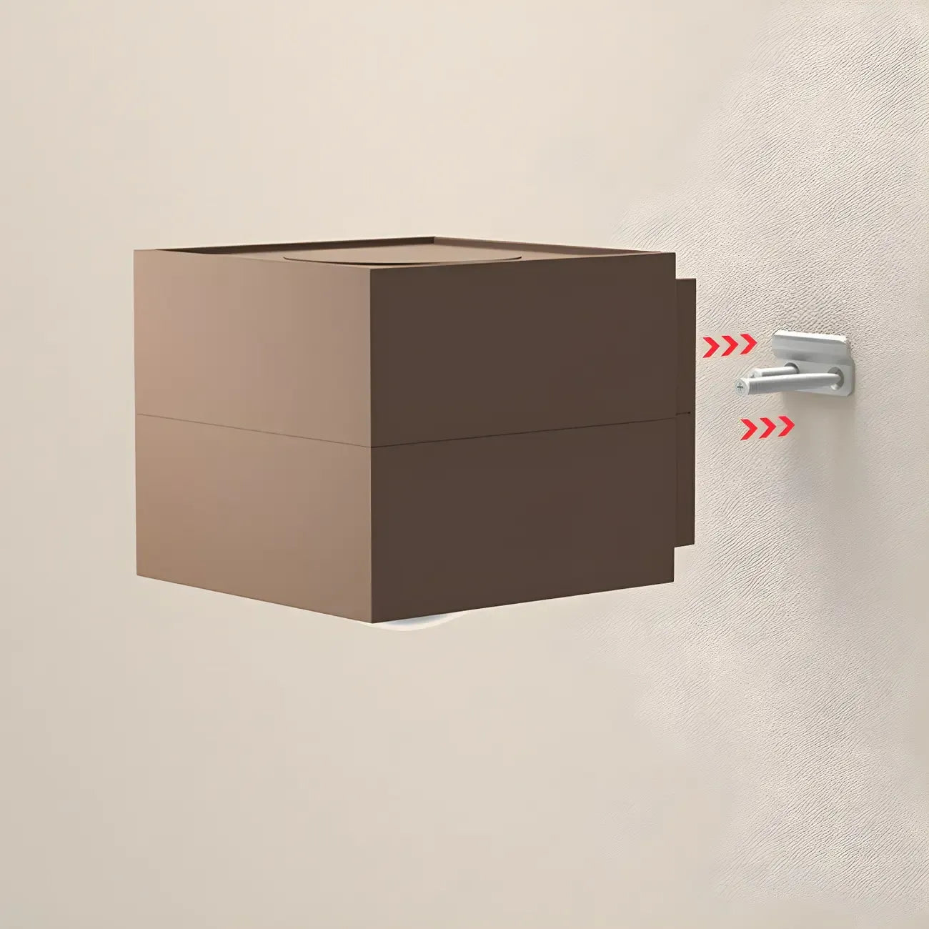 Applique murale LED Cube avec port de chargement, tactile et lumière chaude
