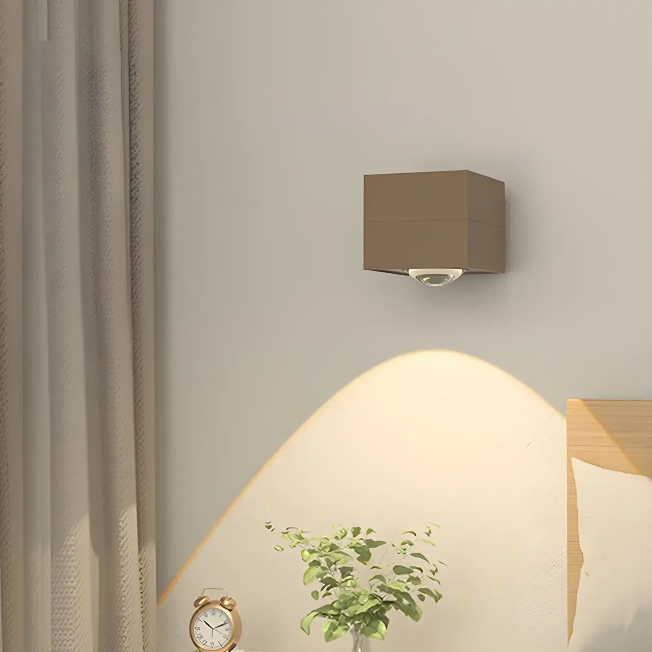 Applique murale LED Cube avec port de chargement, tactile et lumière chaude