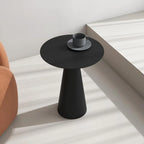 Table d'appoint ronde minimaliste en fer noir pour salon
