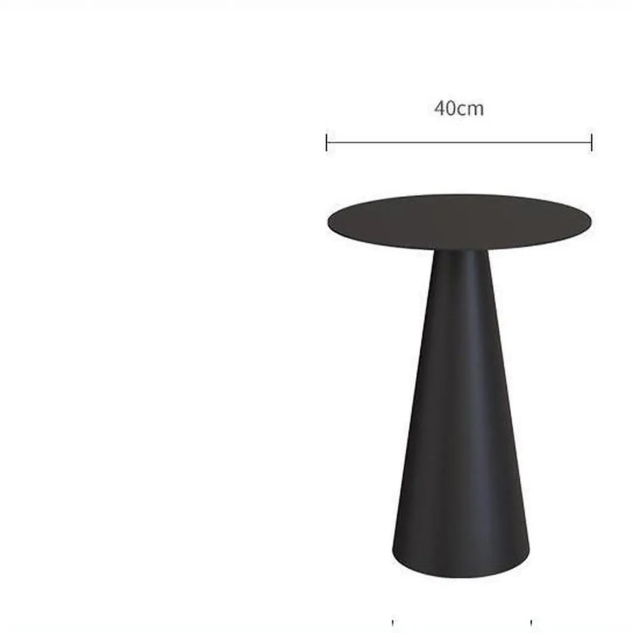 Table d'appoint ronde minimaliste en fer noir pour salon