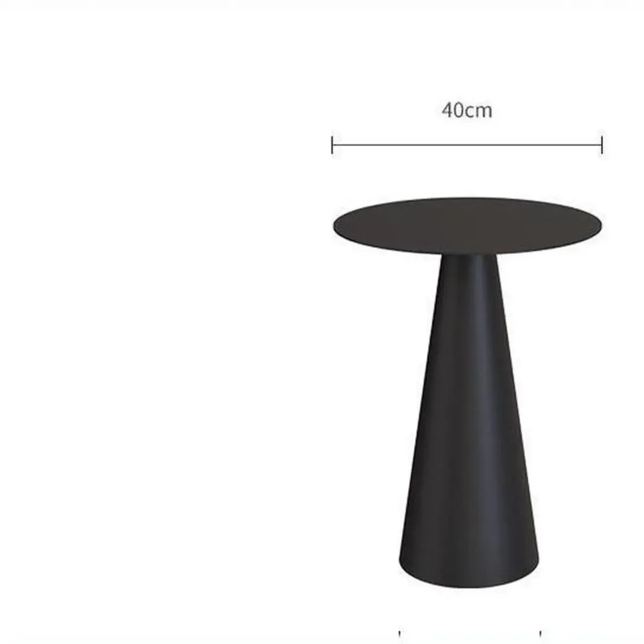 Table d'appoint ronde minimaliste en fer noir pour salon