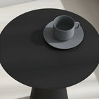 Table d'appoint ronde minimaliste en fer noir pour salon