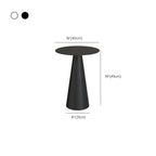 Table d'appoint ronde minimaliste en fer noir pour salon