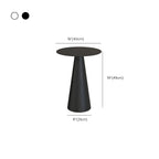 Table d'appoint ronde minimaliste en fer noir pour salon