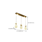 Suspension élégante et moderne en cristal pour îlot de cuisine