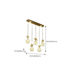 Suspension élégante et moderne en cristal pour îlot de cuisine