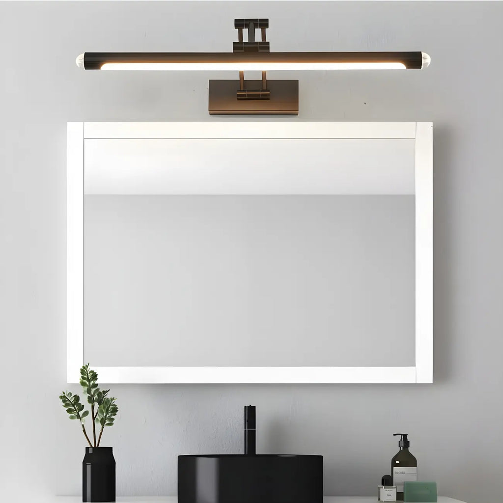 Specchio cosmetico rettangolare LED da bagno orientabile