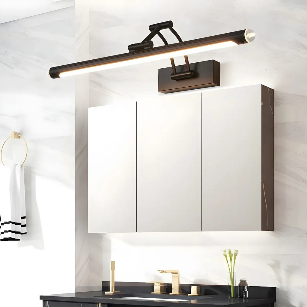 Specchio cosmetico rettangolare LED da bagno orientabile