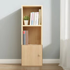 Bibliothèque verticale contemporaine en bois naturel à 5 ​​niveaux