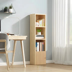 Bibliothèque verticale contemporaine en bois naturel à 5 ​​niveaux