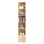 Bibliothèque verticale contemporaine en bois naturel à 5 ​​niveaux