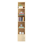 Bibliothèque verticale contemporaine en bois naturel à 5 ​​niveaux