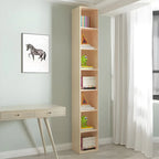Bibliothèque verticale contemporaine en bois naturel à 5 ​​niveaux