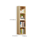 Bibliothèque verticale contemporaine en bois naturel à 5 ​​niveaux