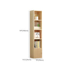 Bibliothèque verticale contemporaine en bois naturel à 5 ​​niveaux