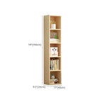 Bibliothèque verticale contemporaine en bois naturel à 5 ​​niveaux