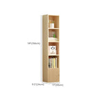 Bibliothèque verticale contemporaine en bois naturel à 5 ​​niveaux