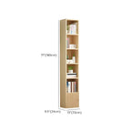 Bibliothèque verticale contemporaine en bois naturel à 5 ​​niveaux