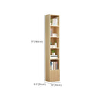 Bibliothèque verticale contemporaine en bois naturel à 5 ​​niveaux