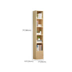 Bibliothèque verticale contemporaine en bois naturel à 5 ​​niveaux