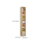 Bibliothèque verticale contemporaine en bois naturel à 5 ​​niveaux