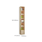 Bibliothèque verticale contemporaine en bois naturel à 5 ​​niveaux