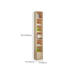 Bibliothèque verticale contemporaine en bois naturel à 5 ​​niveaux
