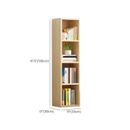 Bibliothèque verticale contemporaine en bois naturel à 5 ​​niveaux