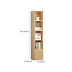 Bibliothèque verticale contemporaine en bois naturel à 5 ​​niveaux