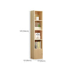 Bibliothèque verticale contemporaine en bois naturel à 5 ​​niveaux