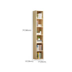 Bibliothèque verticale contemporaine en bois naturel à 5 ​​niveaux