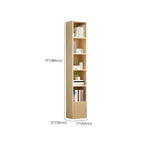 Bibliothèque verticale contemporaine en bois naturel à 5 ​​niveaux