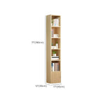 Bibliothèque verticale contemporaine en bois naturel à 5 ​​niveaux