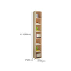 Bibliothèque verticale contemporaine en bois naturel à 5 ​​niveaux