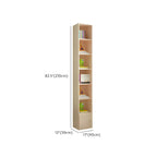 Bibliothèque verticale contemporaine en bois naturel à 5 ​​niveaux