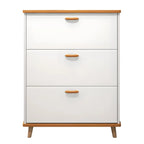 Armoire à chaussures verticale en bois massif pour entrée