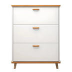 Armoire à chaussures verticale en bois massif pour entrée