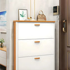Armoire à chaussures verticale en bois massif pour entrée
