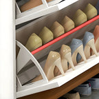 Armoire à chaussures verticale en bois massif pour entrée