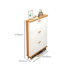 Armoire à chaussures verticale en bois massif pour entrée