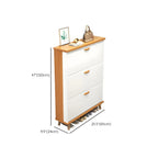Armoire à chaussures verticale en bois massif pour entrée
